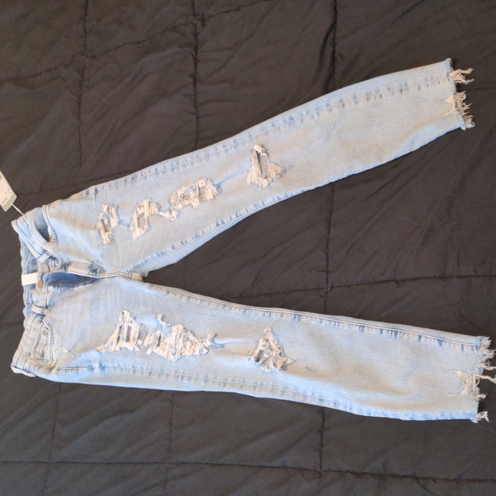 High waist, ripped skinny H&M jeans